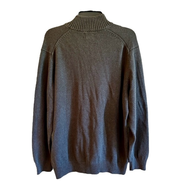 JOSEPH ABBOUD, MENS LONG SLEEVE, GREY HENLEY. MOCK NECK, 4-BUTTON CLOSURE.SIZE L - Picture 3 of 5